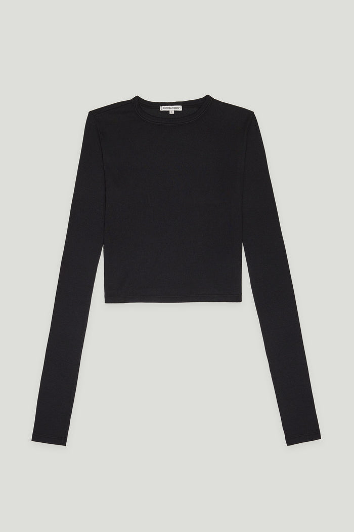 Cotton Citizen Verona Crop Shirt Jet Black