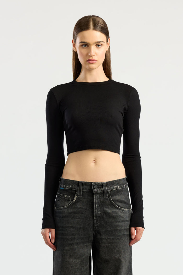 cotton citizen Verona Crop Shirt Jet Black