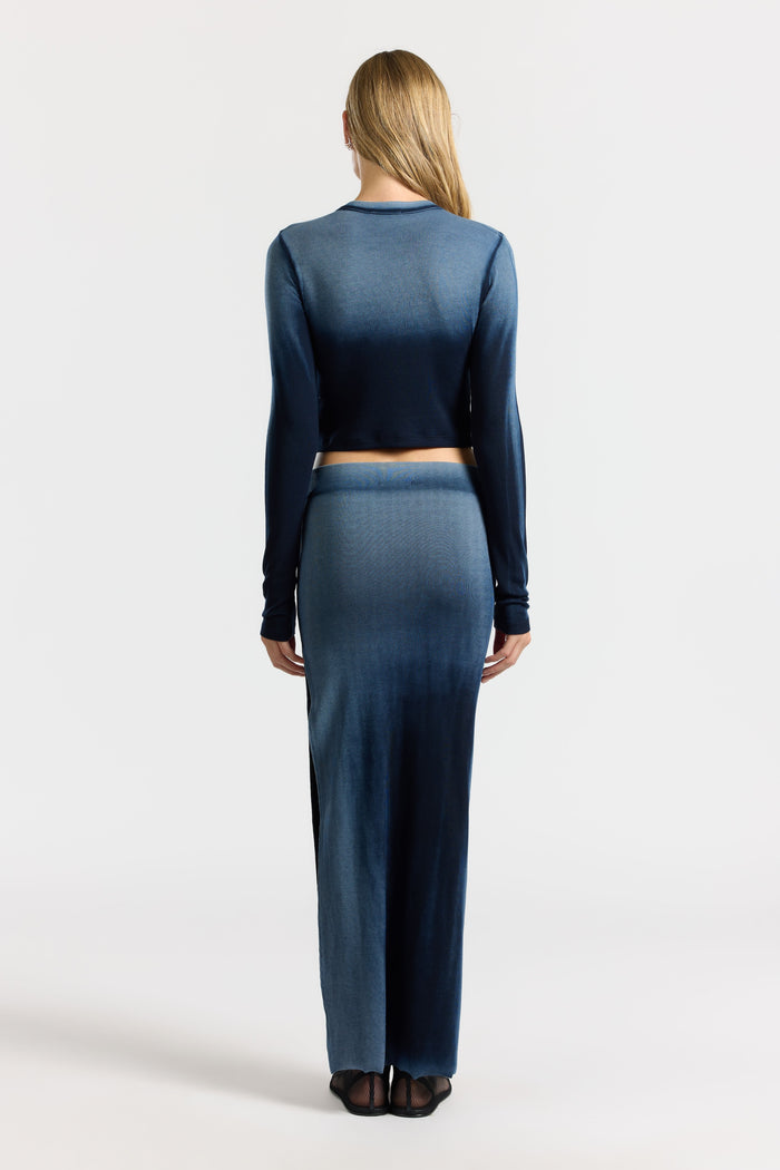 Cotton Citizen Verona Crop Shirt Navy Cast