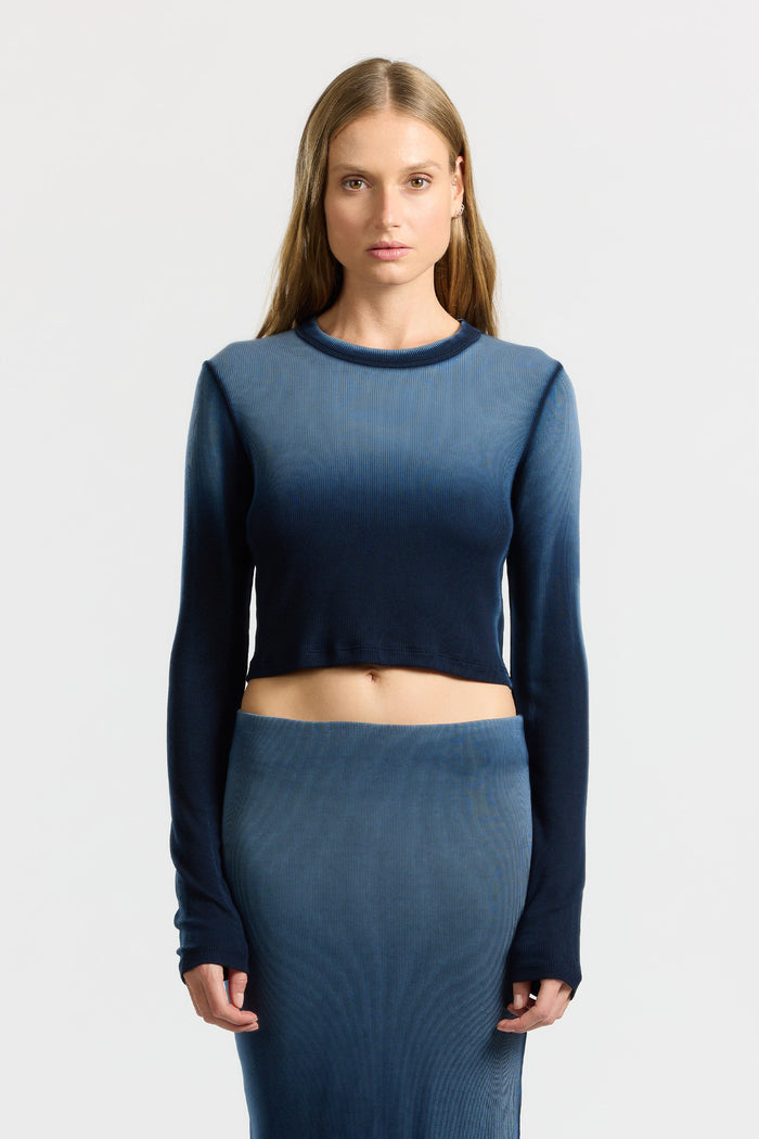 cotton citizen Verona Crop Shirt Navy Cast