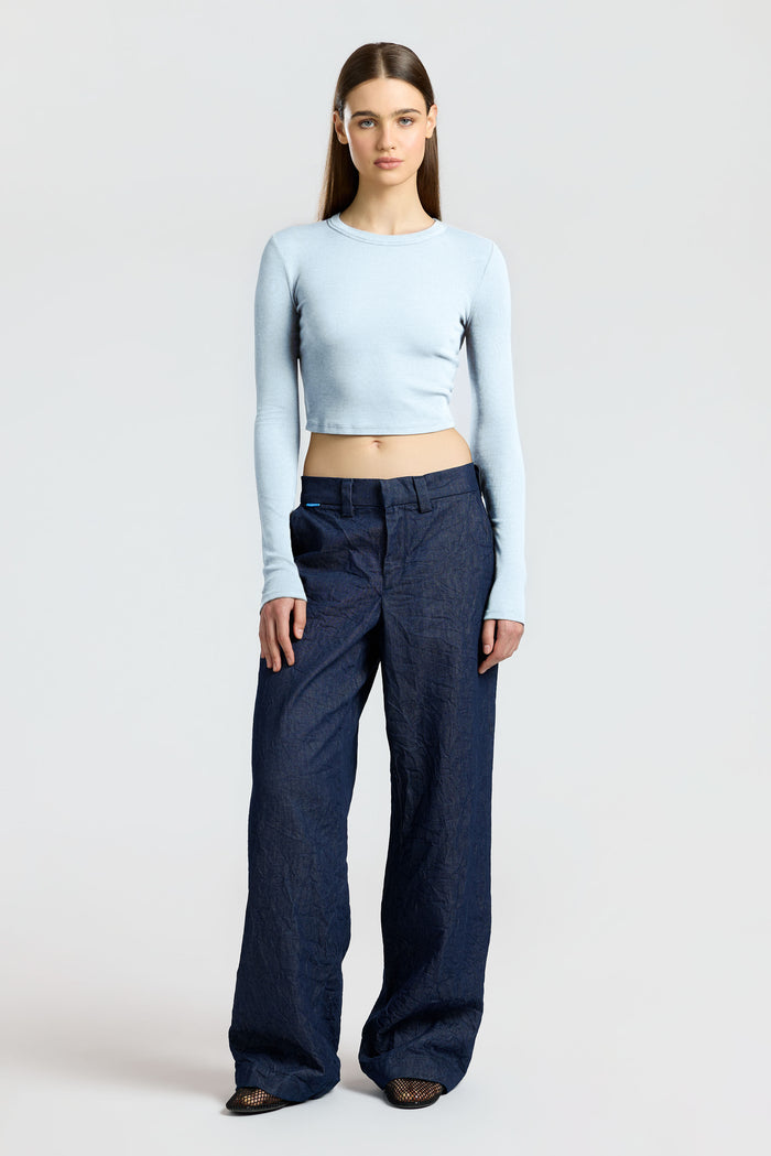 Cotton Citizen Verona Crop Shirt Powder Blue