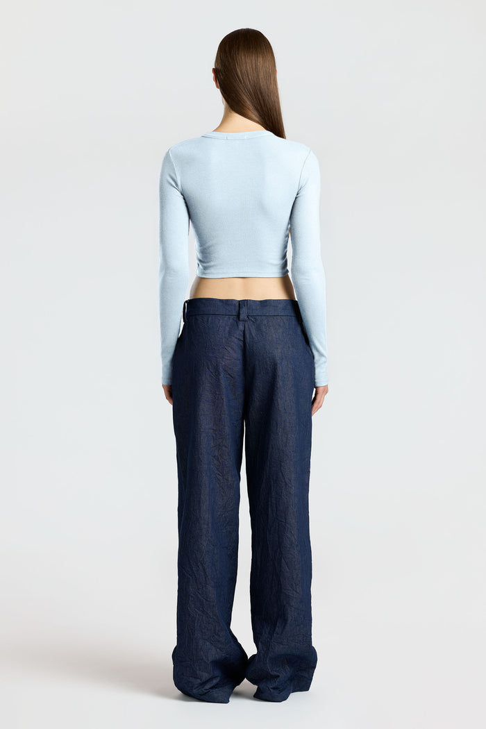 Cotton Citizen Verona Crop Shirt Powder Blue