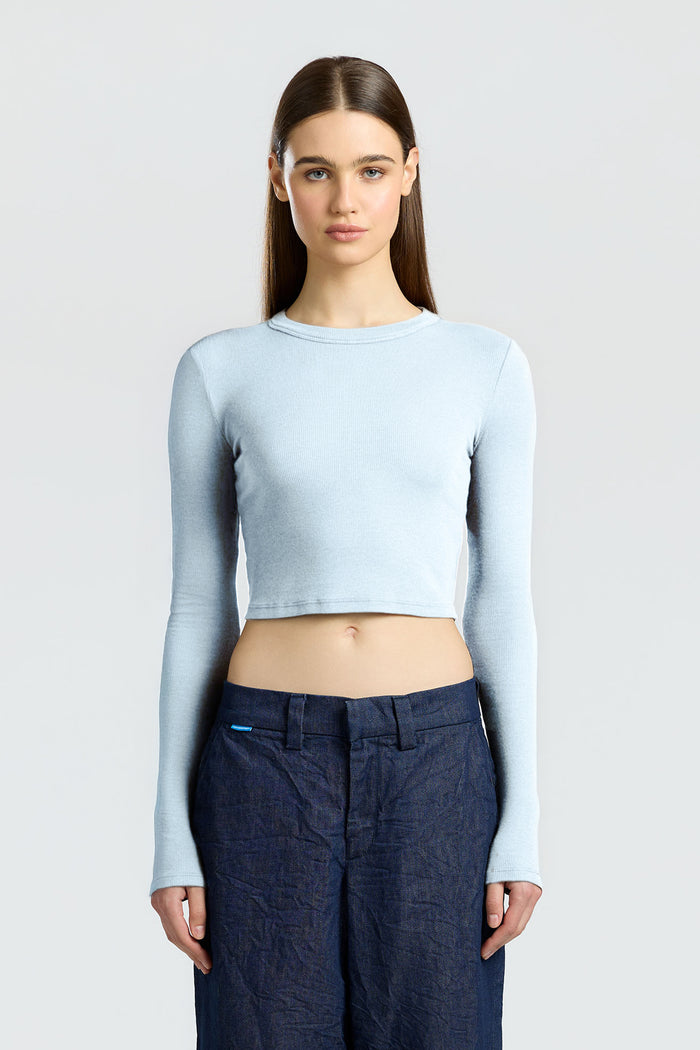 cotton citizen Verona Crop Shirt Powder Blue