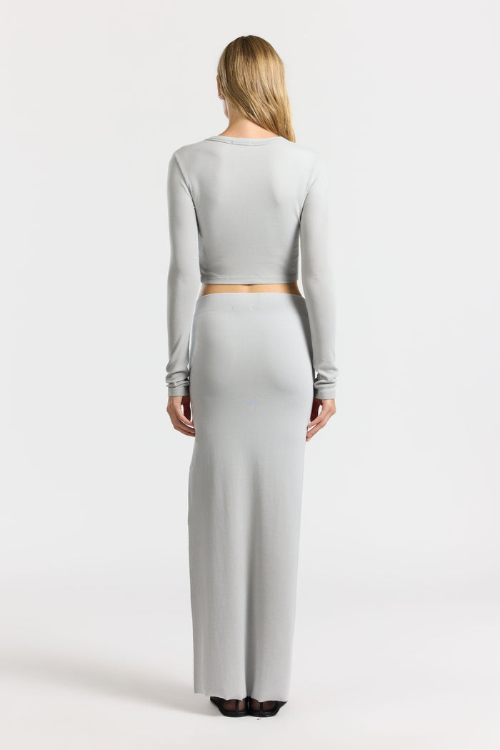 Cotton Citizen Verona Crop Shirt Silver Cast