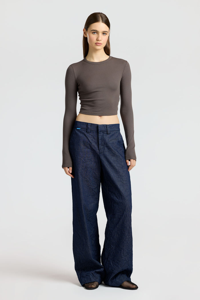 Cotton Citizen Verona Crop Shirt Stone