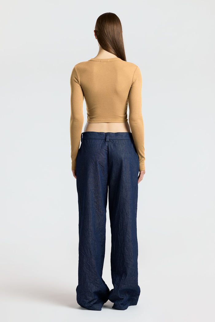 Cotton Citizen Verona Crop Shirt Wheat