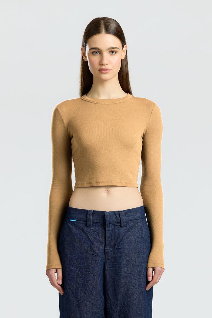 cotton citizen Verona Crop Shirt Wheat