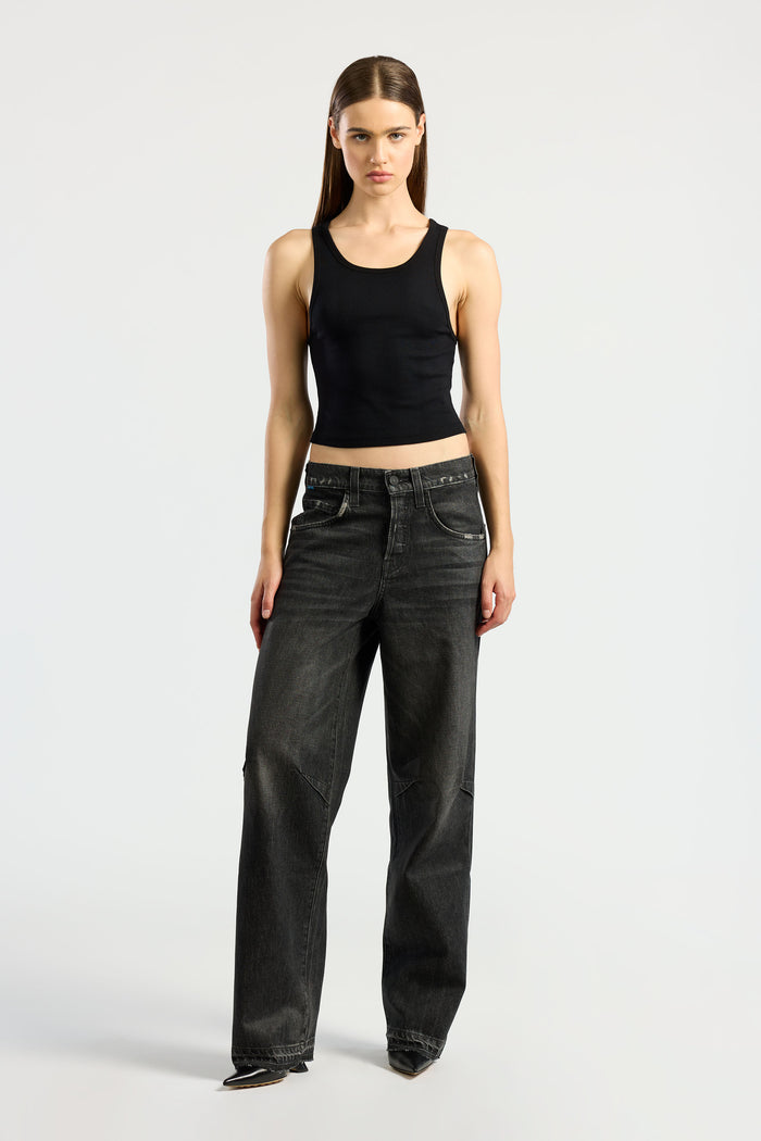 Cotton Citizen Verona Crop Tank Jet Black