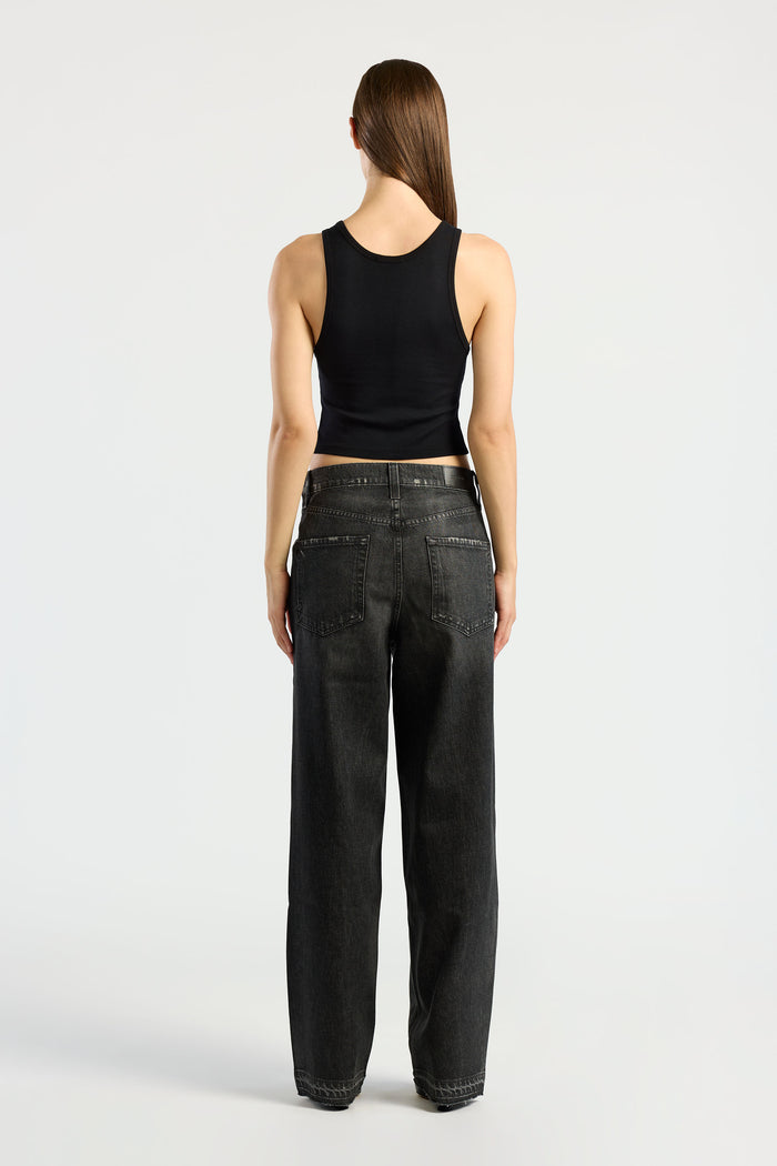 Cotton Citizen Verona Crop Tank Jet Black