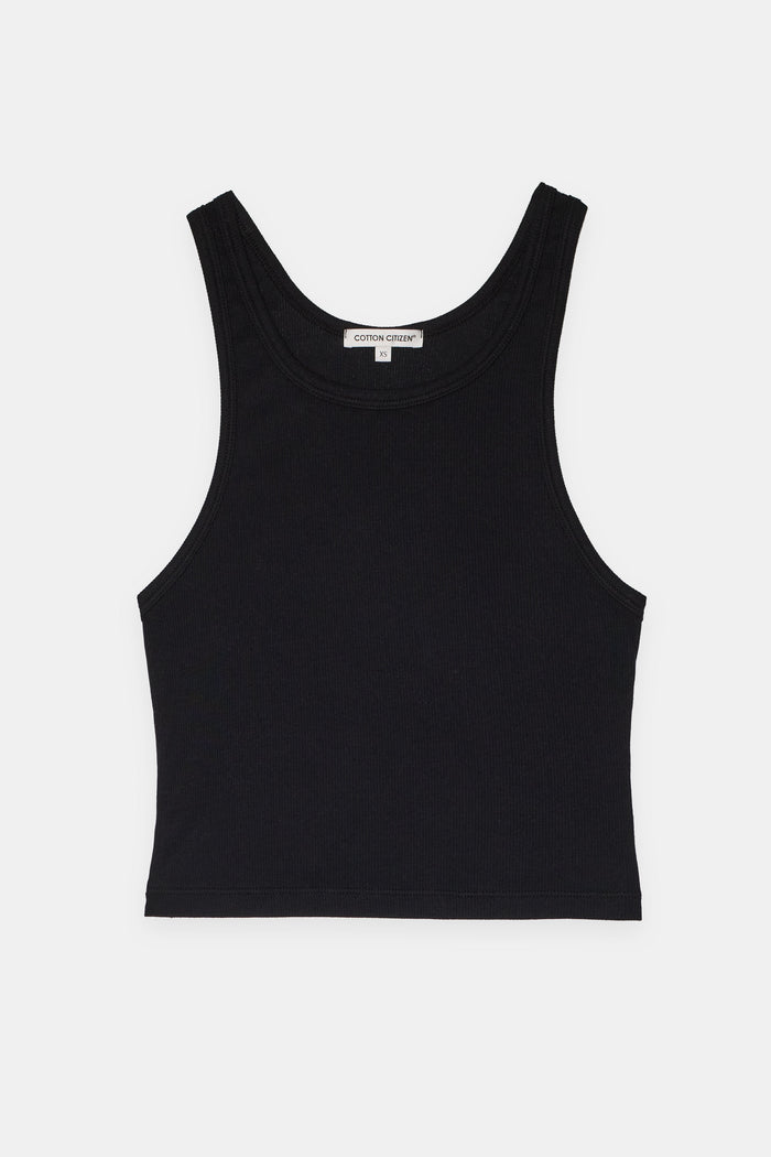 Cotton Citizen Verona Crop Tank Jet Black