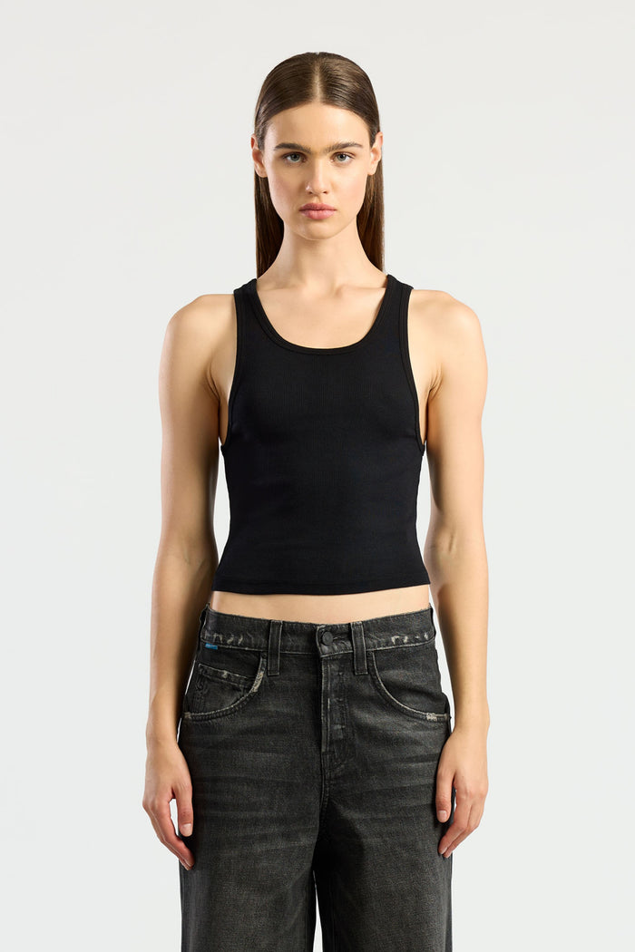 cotton citizen Verona Crop Tank Jet Black