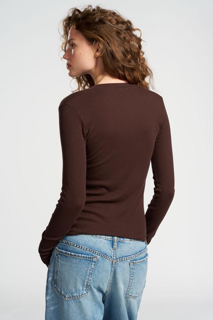 Cotton Citizen Verona Henley Chocolate