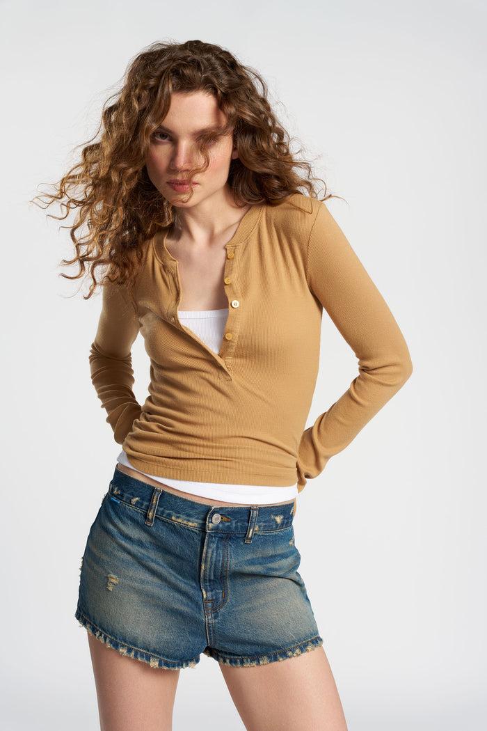 Cotton Citizen Verona Henley Wheat