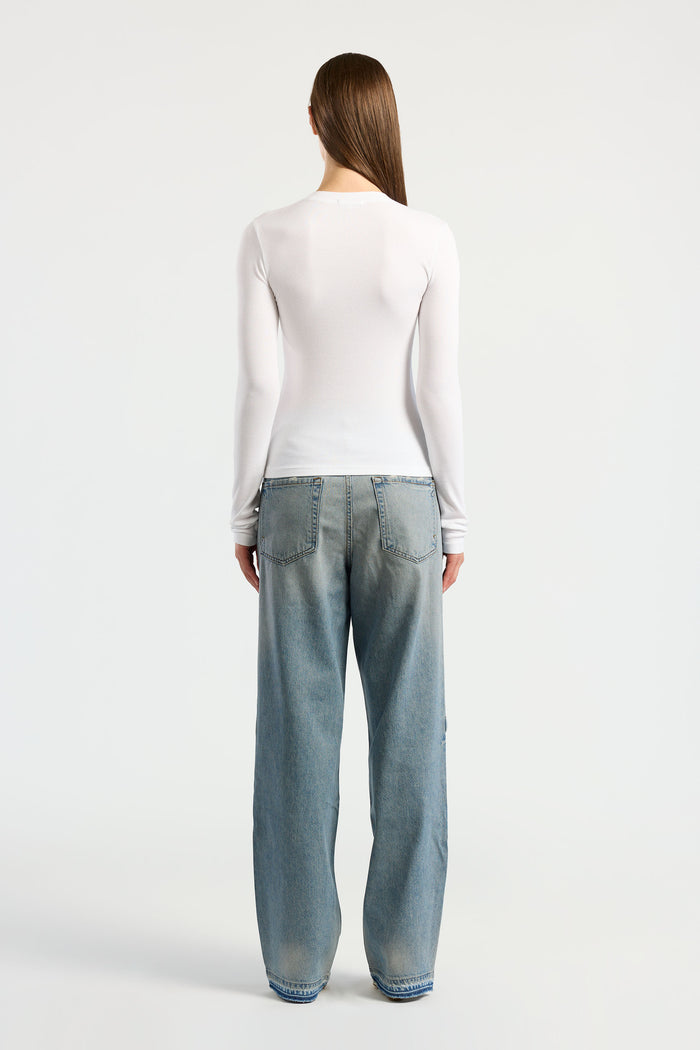 Cotton Citizen Verona Henley White