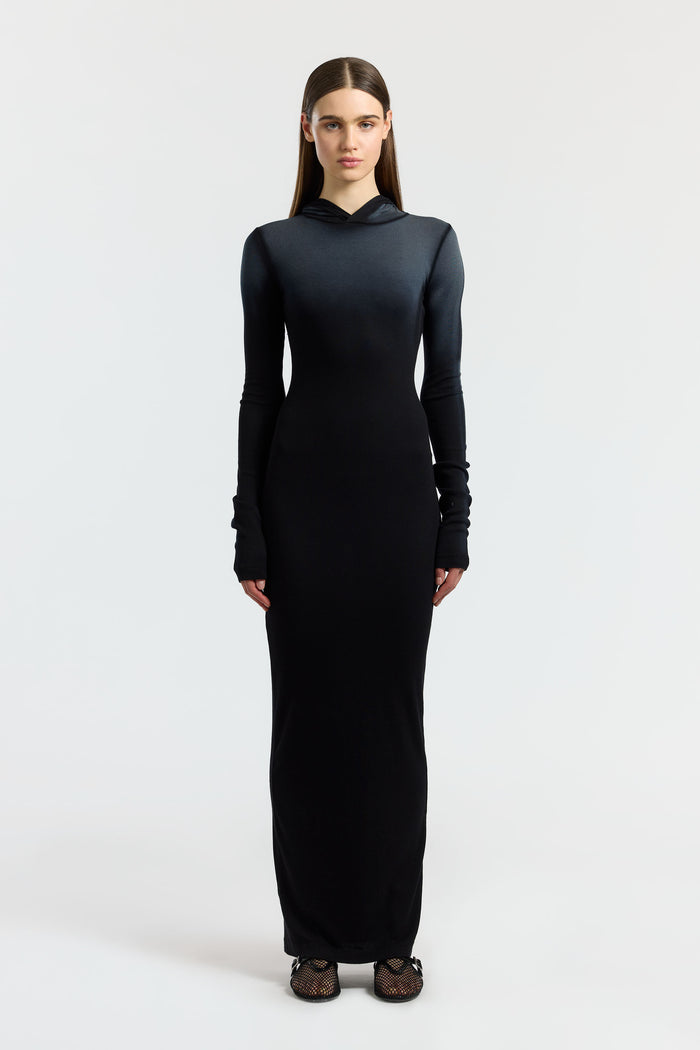 Cotton Citizen Verona Hoodie Dress Black Cast