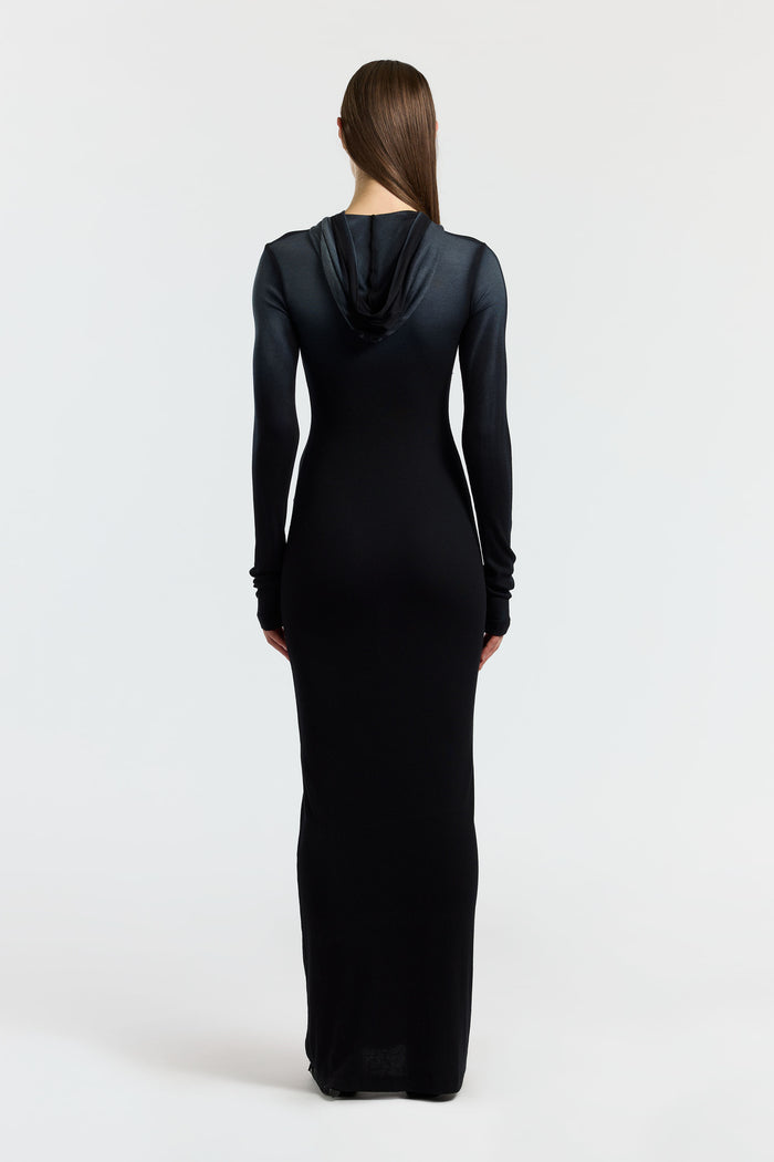 Cotton Citizen Verona Hoodie Dress Black Cast