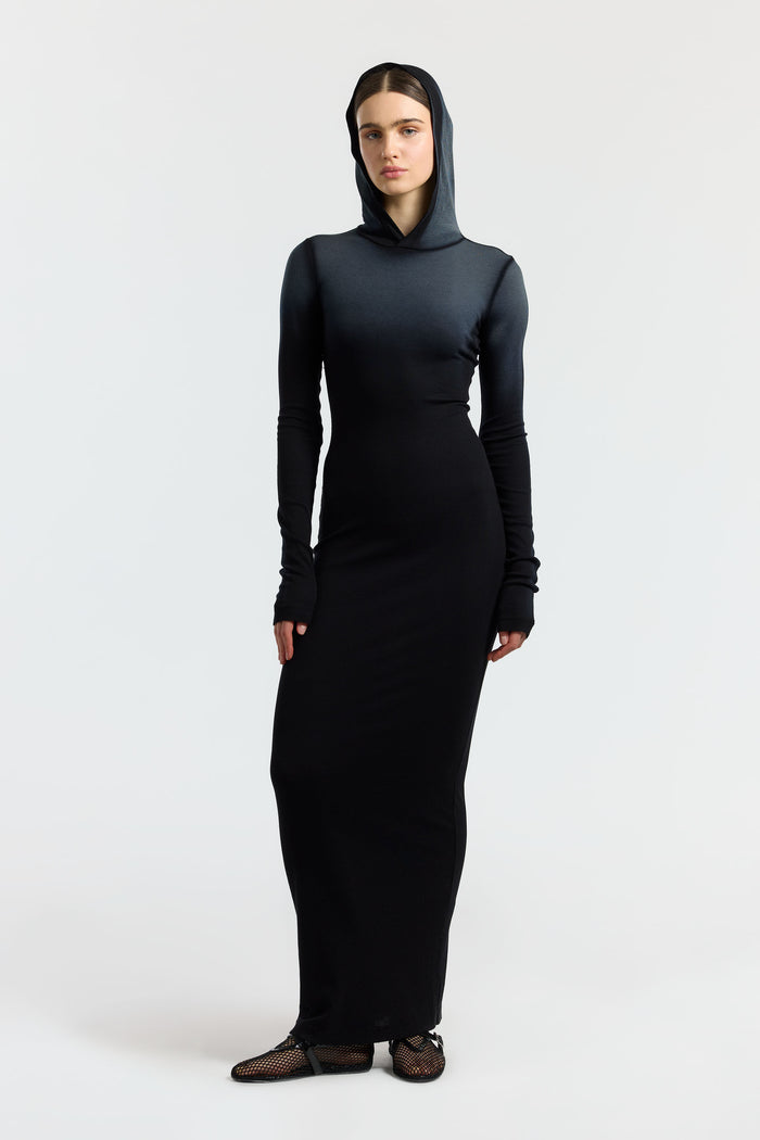 cotton citizen Verona Hoodie Dress Black Cast