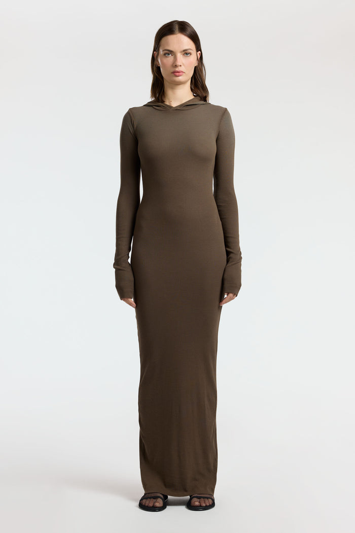 Cotton Citizen Verona Hoodie Dress Fossil Cast