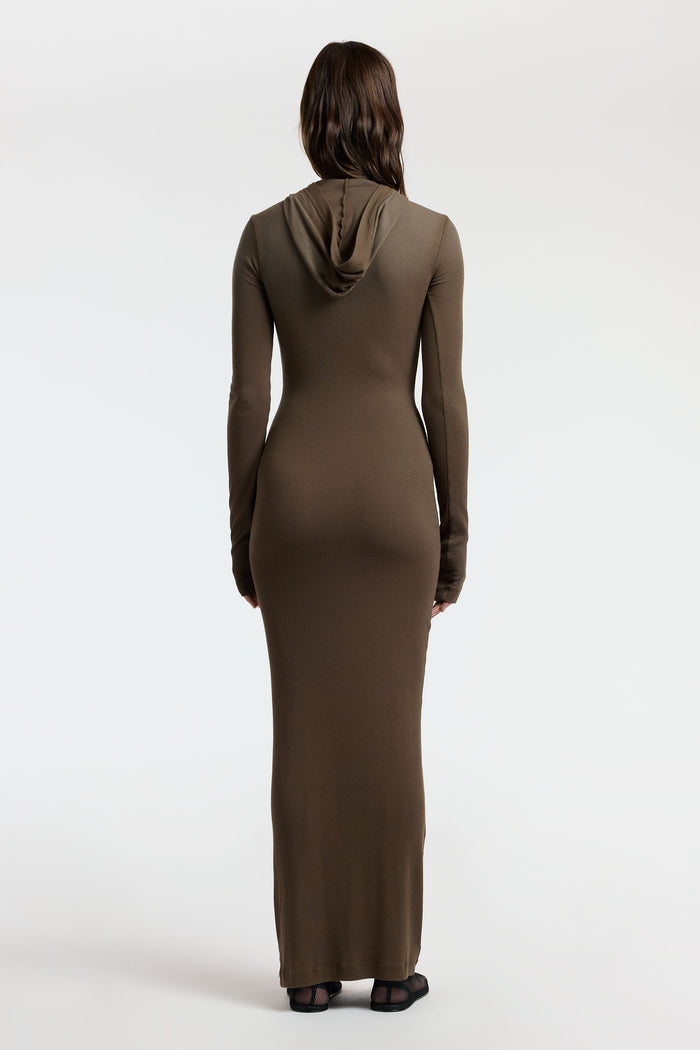 Cotton Citizen Verona Hoodie Dress Fossil Cast