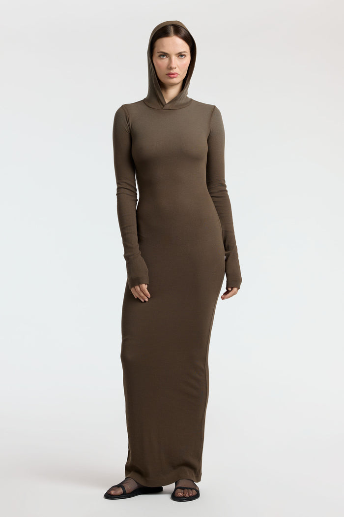 cotton citizen Verona Hoodie Dress Fossil Cast