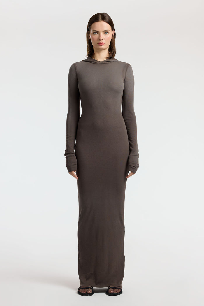 Cotton Citizen Verona Hoodie Dress Stone Cast