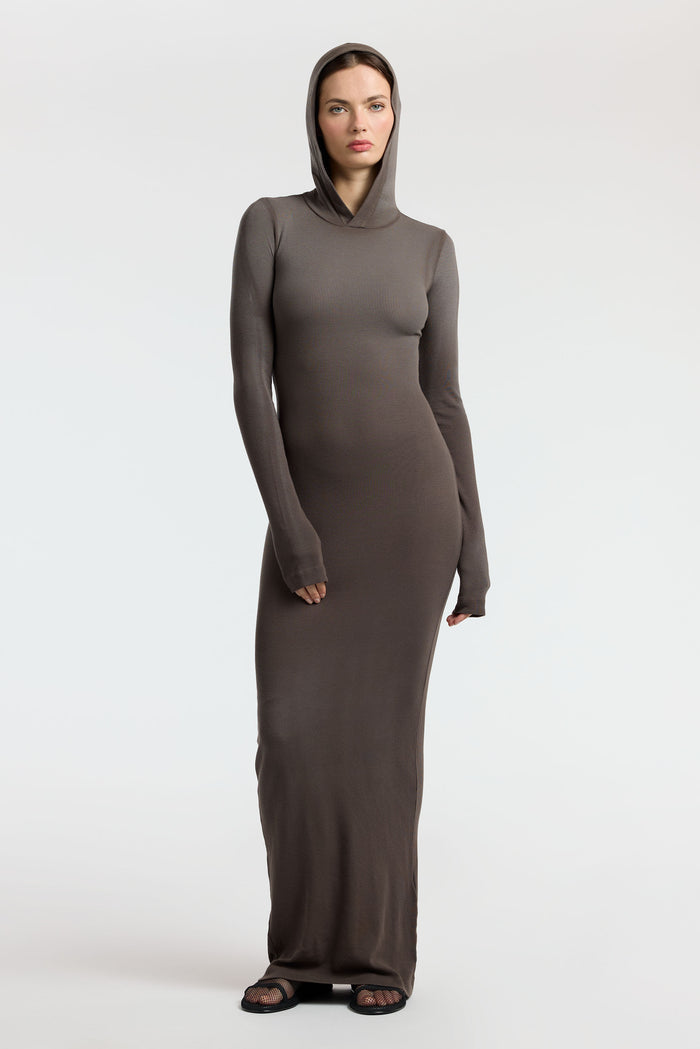 cotton citizen Verona Hoodie Dress Stone Cast