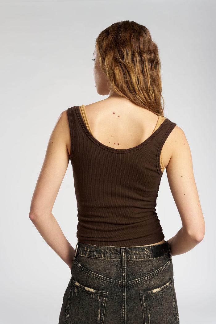 Cotton Citizen Verona Scoop Tank Chocolate