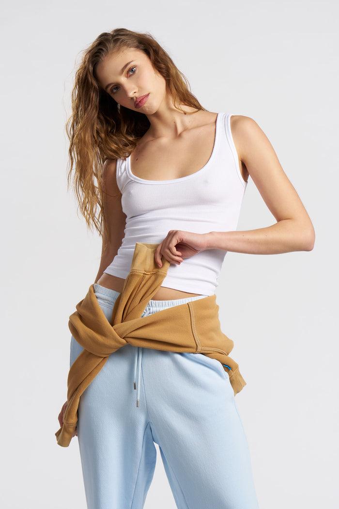 cotton citizen Verona Scoop Tank White