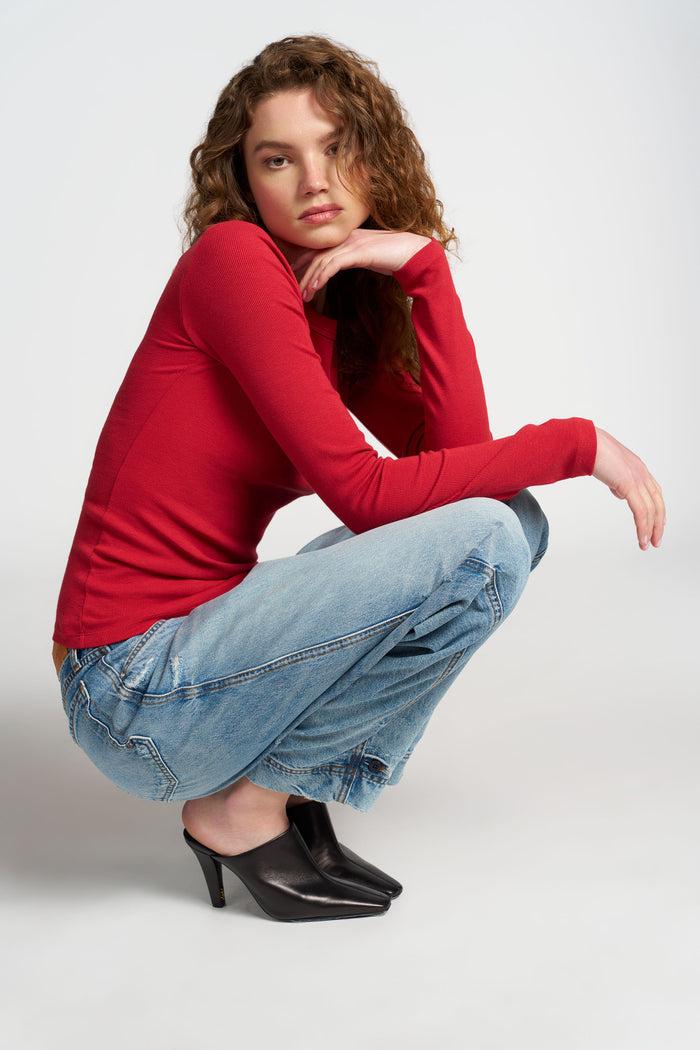 Cotton Citizen Verona Shirt Crimson