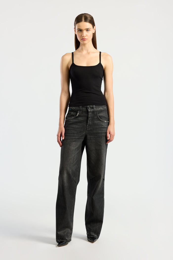 Cotton Citizen Verona Spaghetti Tank Jet Black