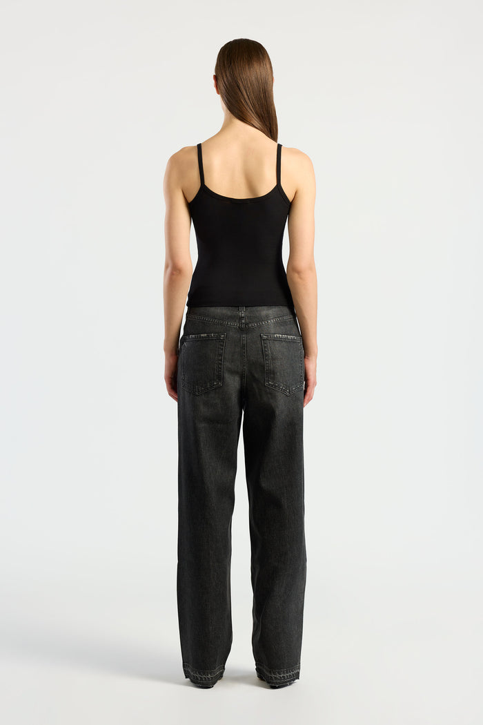 Cotton Citizen Verona Spaghetti Tank Jet Black