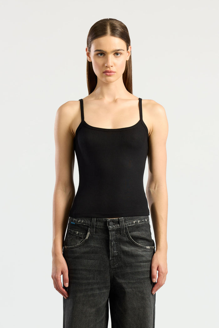 cotton citizen Verona Spaghetti Tank Jet Black