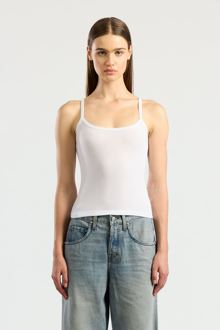 cotton citizen Verona Spaghetti Tank White