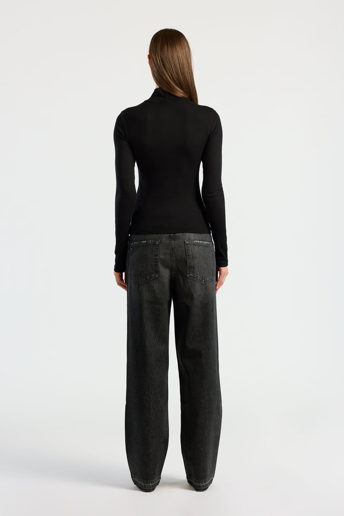 Cotton Citizen Verona Turtleneck Jet Black