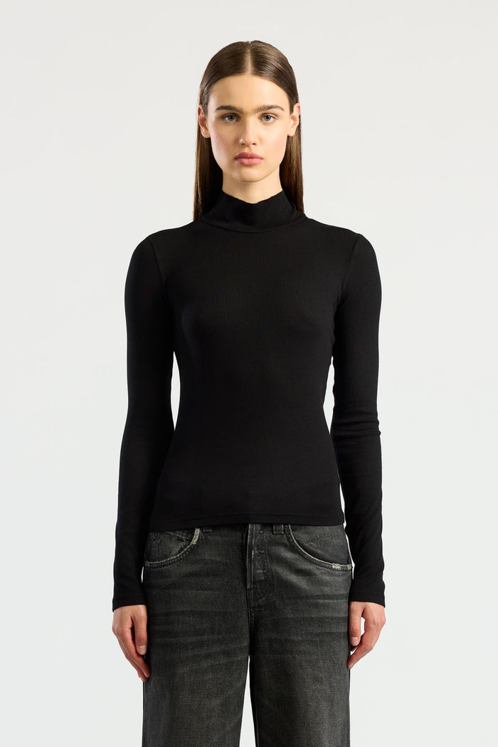 cotton citizen Verona Turtleneck Jet Black