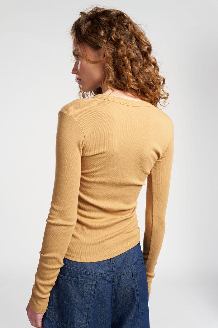 Cotton Citizen Verona U-Neck Shirt Wheat