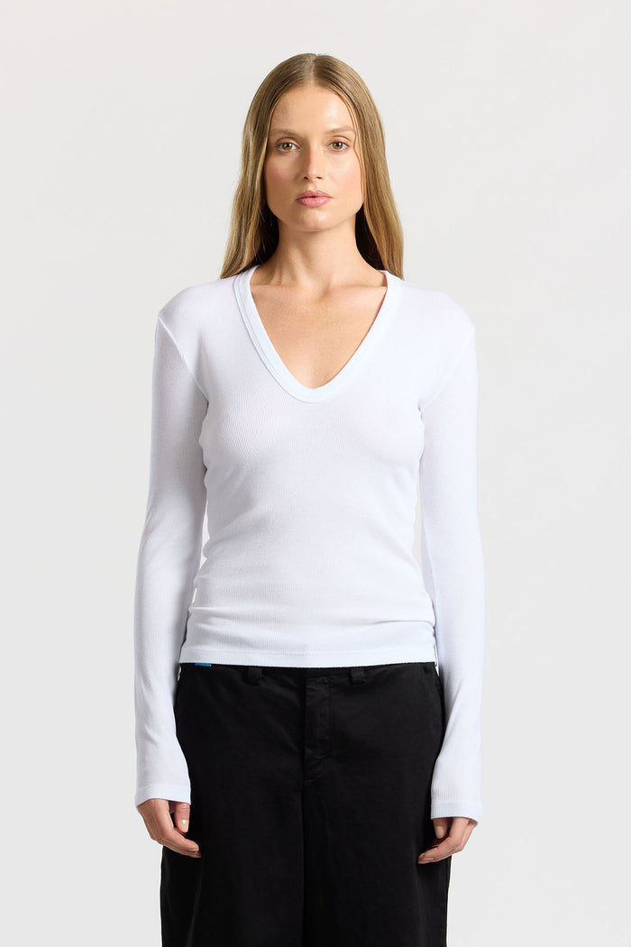 cotton citizen Verona U-Neck Shirt White