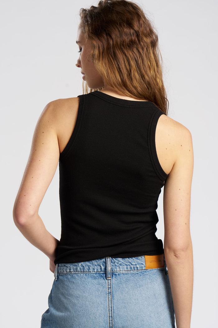 Cotton Citizen Verona U-Neck Tank Jet Black