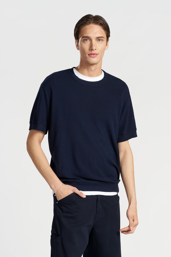 cotton citizen Hendrix Short Sleeve Crew Super Navy