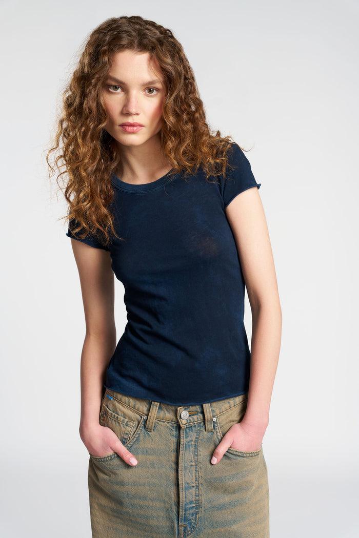 cotton citizen Marbella Cap Sleeve Tee Vintage Navy