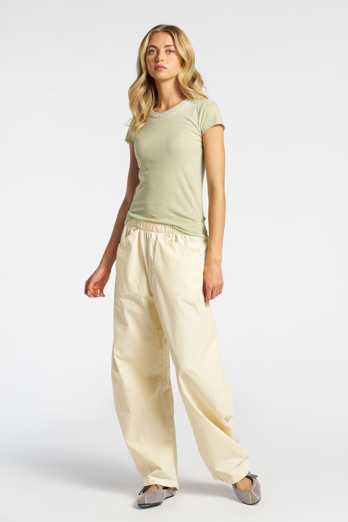 Cotton Citizen Marbella Cap Sleeve Tee Vintage Pistachio