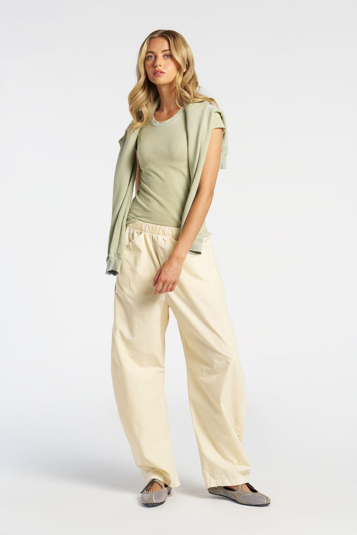 Cotton Citizen Marbella Cap Sleeve Tee Vintage Pistachio