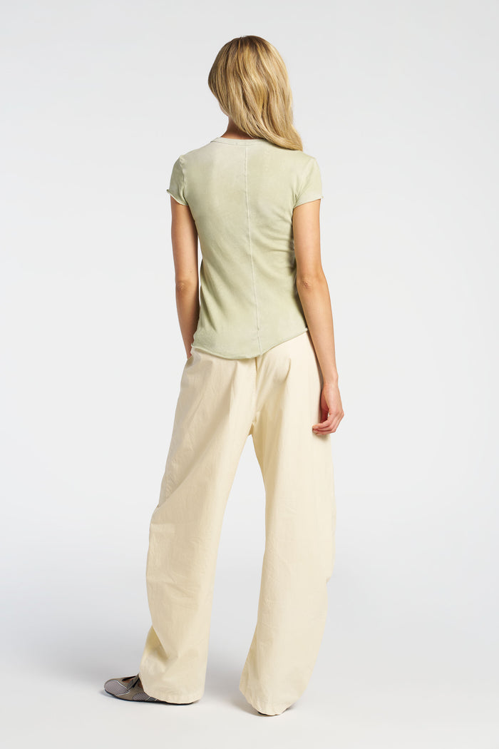 Cotton Citizen Marbella Cap Sleeve Tee Vintage Pistachio