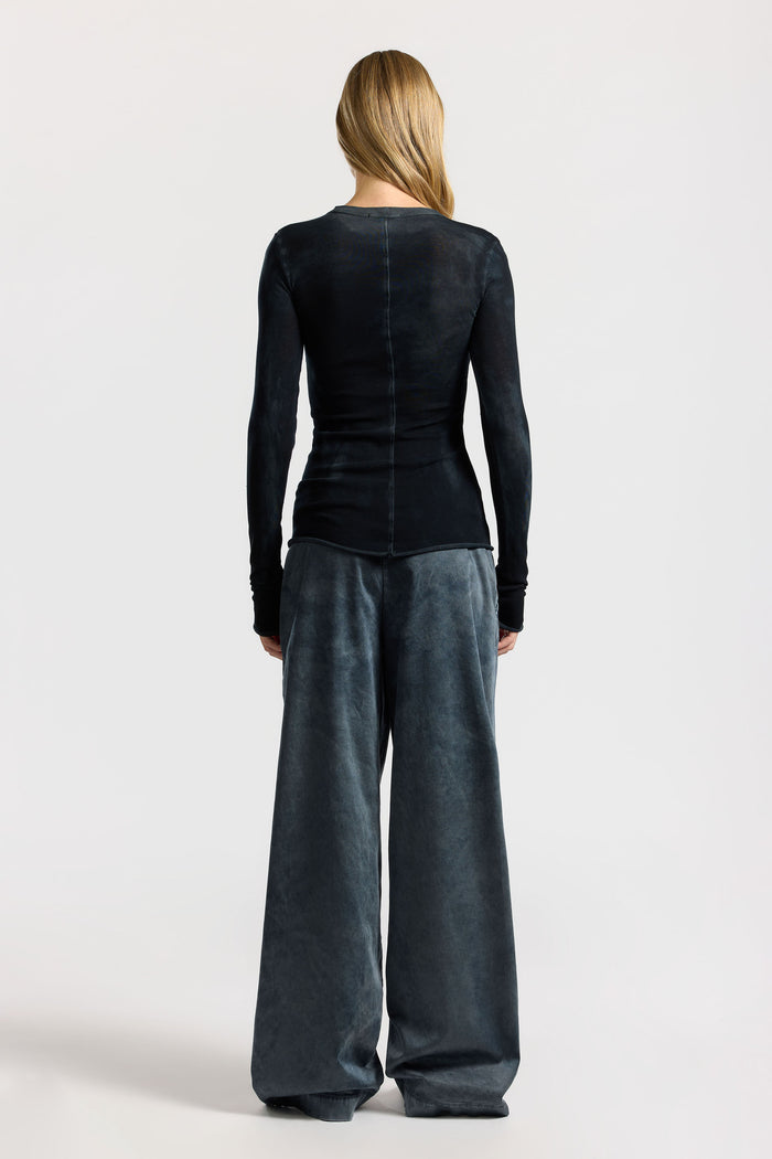 Cotton Citizen Marbella Long Sleeve Shirt Vintage Black