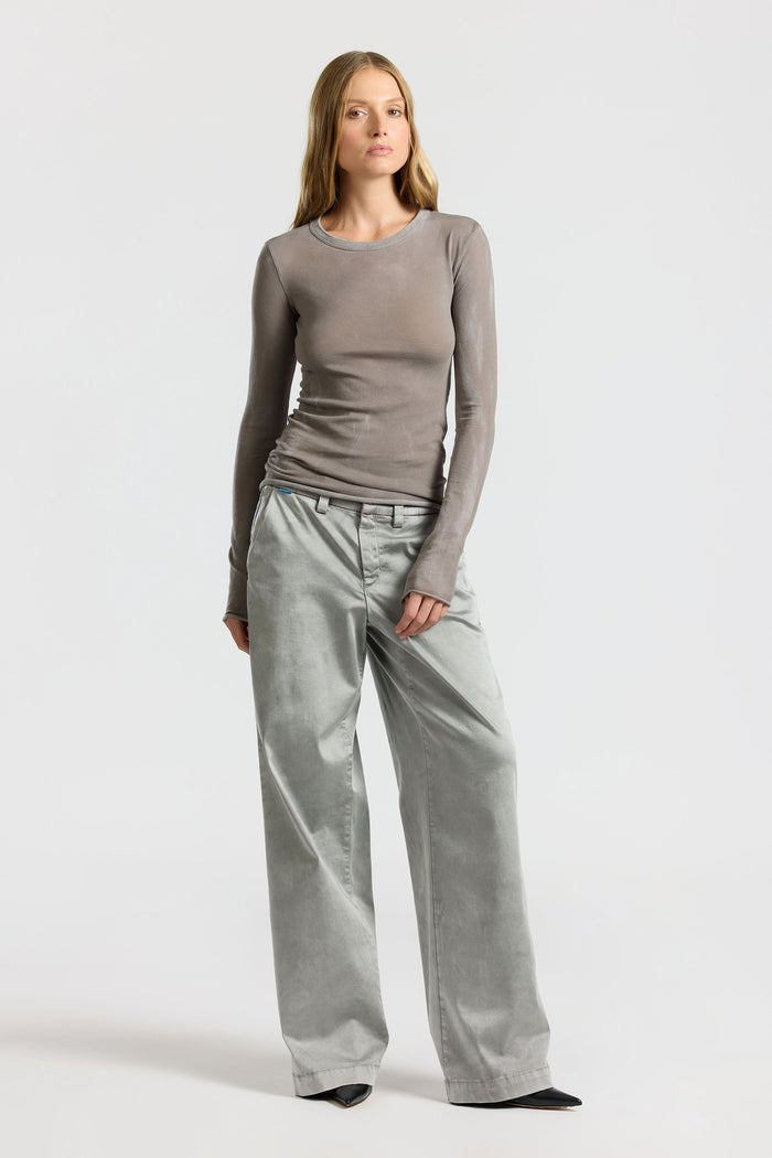 Cotton Citizen Marbella Long Sleeve Shirt Vintage Cement