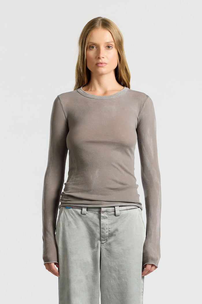 cotton citizen Marbella Long Sleeve Shirt Vintage Cement