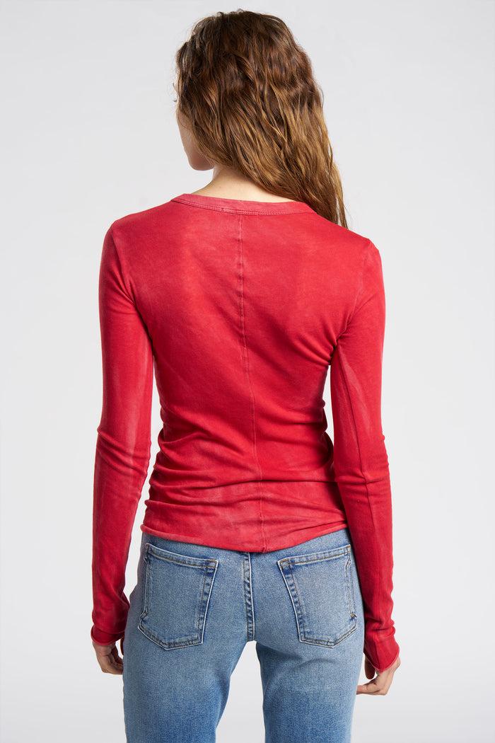 Cotton Citizen Marbella Long Sleeve Shirt Vintage Crimson