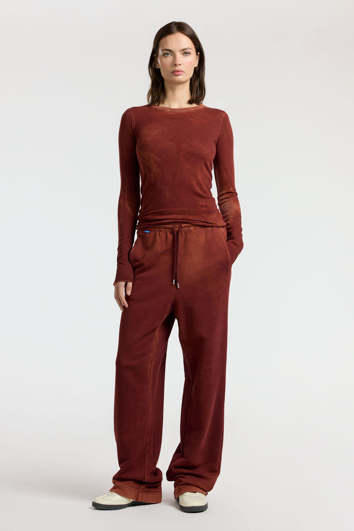 Cotton Citizen Marbella Long Sleeve Shirt Vintage Red Wine