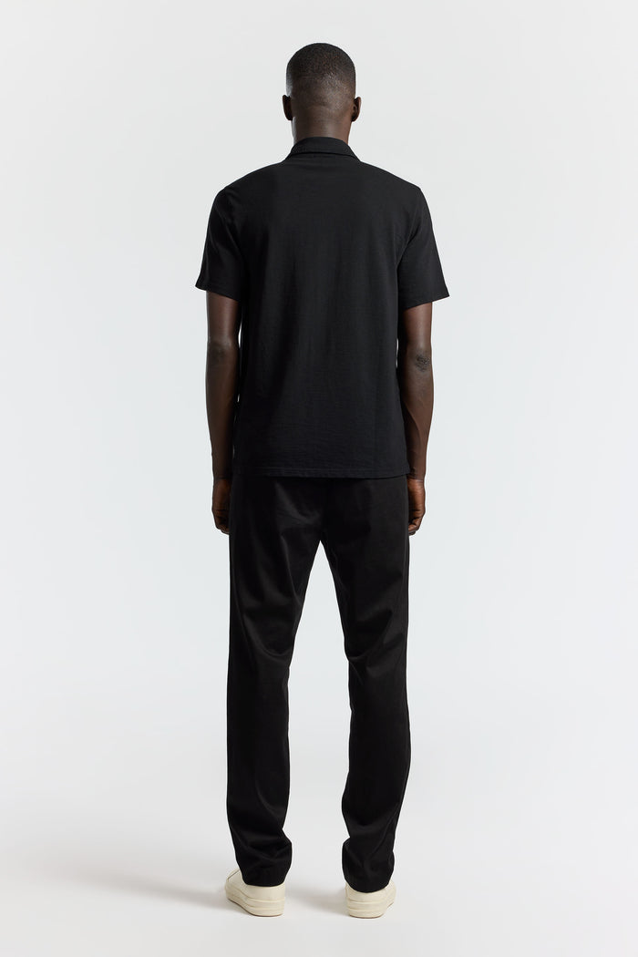 Cotton Citizen Presley Short Sleeve Buttondown Jet Black