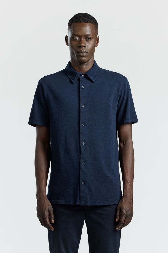 cotton citizen Presley Short Sleeve Buttondown Super Navy